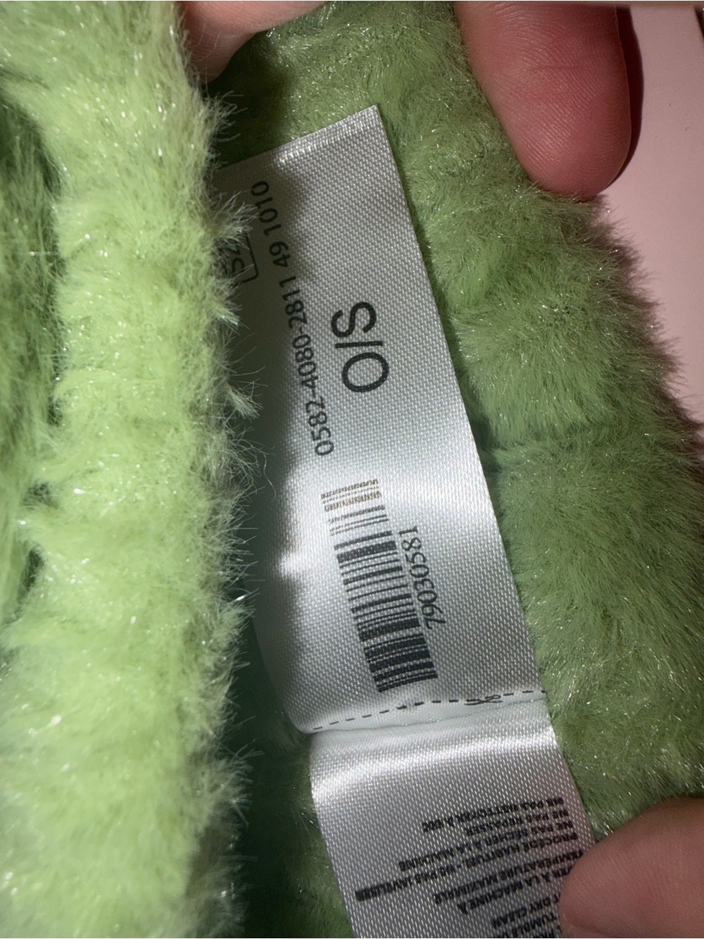 LA Express Beauty Green Fuzzy Eye Headband and Wrist Set - Picture 2 of 4